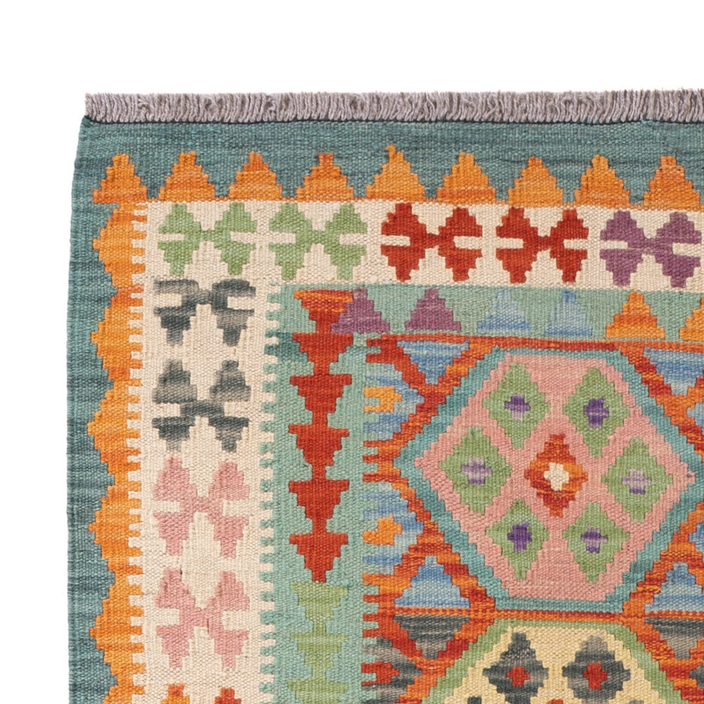 Kelim Teppich - Splash - 147 x 104 cm - bunt