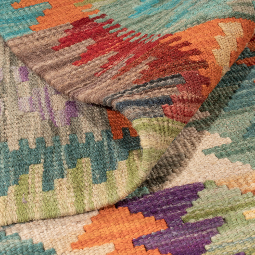 Kelim Teppich - Splash - 151 x 104 cm - bunt