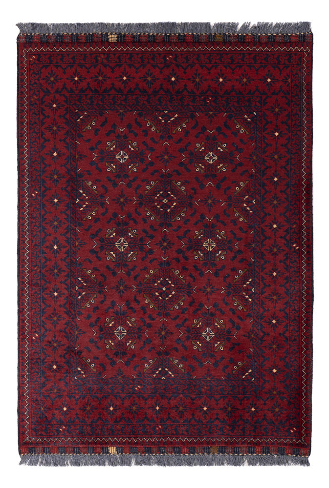 Afghan Teppich - 141 x 101 cm - rot