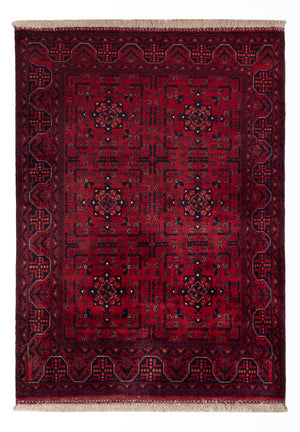Afghan Teppich - Royal - 138 x 101 cm - rot