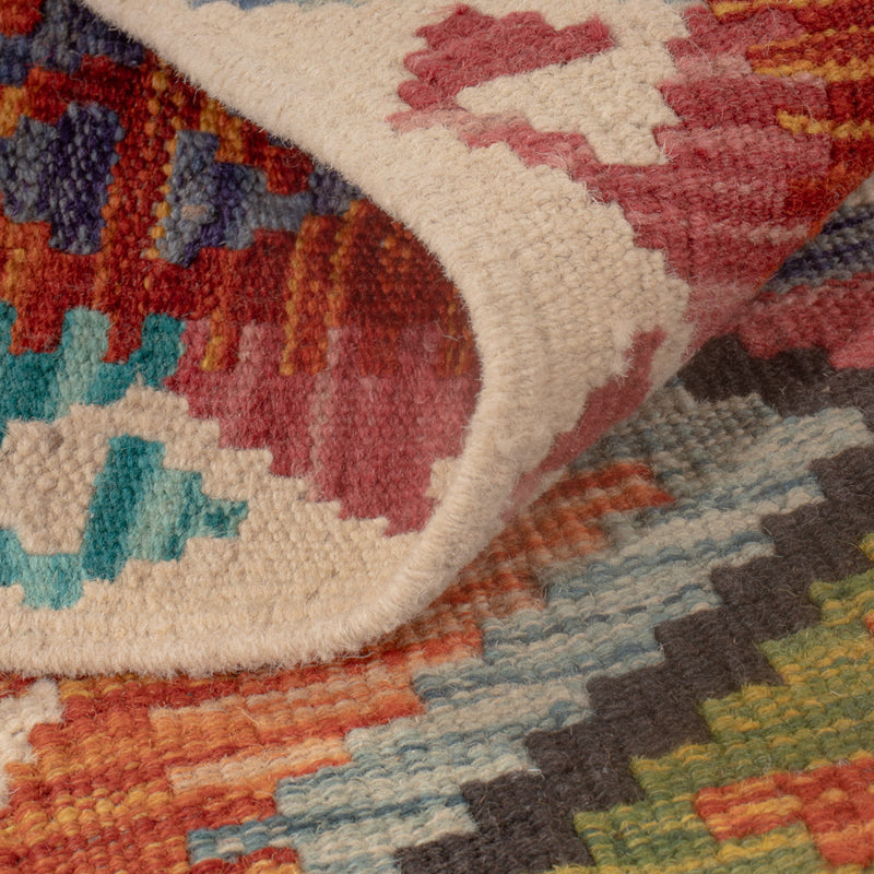 Dywan Kelim - Splash kwadratowy  - 104 x 97 cm - wielokolorowy