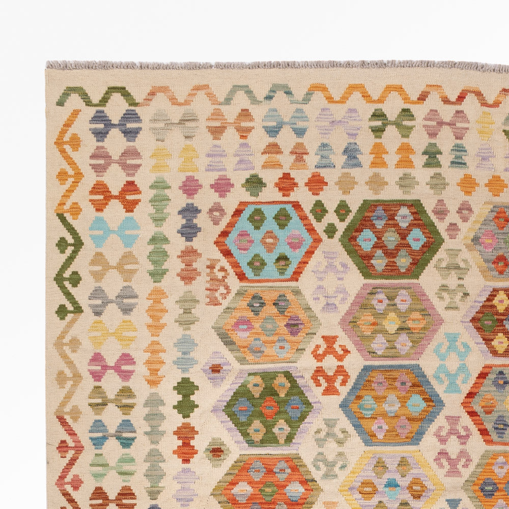 Kelim Teppich - Splash - 338 x 252 cm - bunt