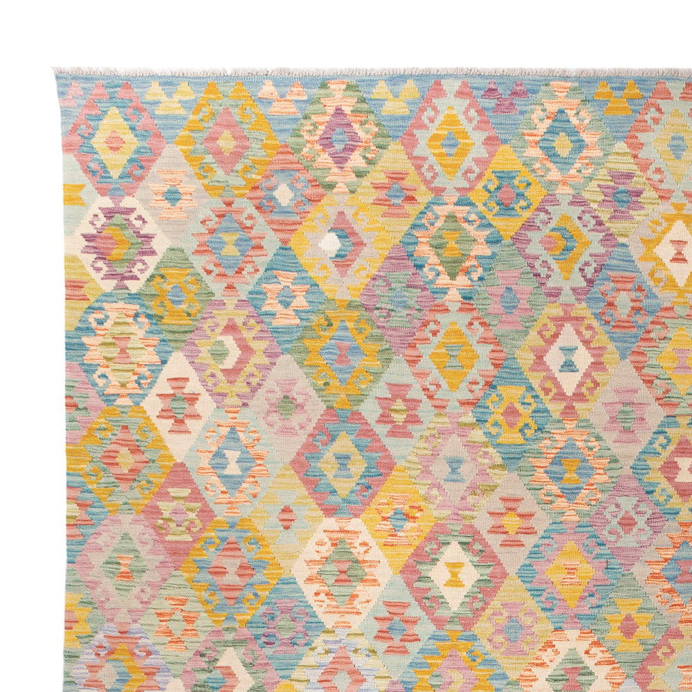 Kelim Teppich - Splash - 393 x 307 cm - bunt