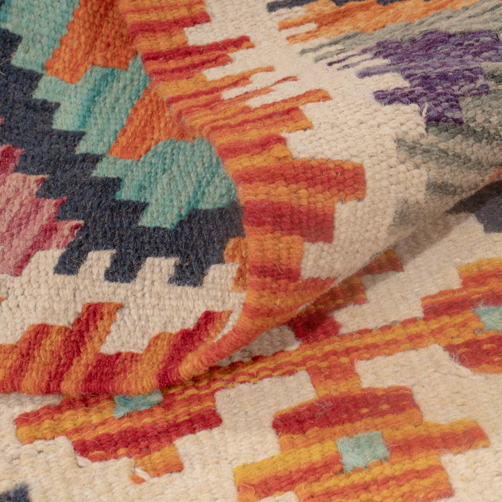 Dywan Kelim - Splash - 129 x 81 cm - wielokolorowy