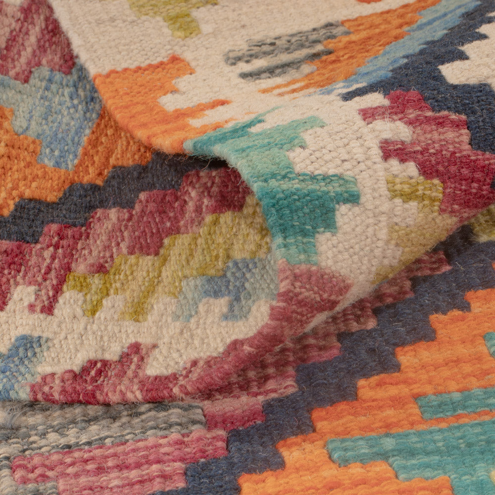 Dywan Kelim - Splash - 124 x 79 cm - wielokolorowy