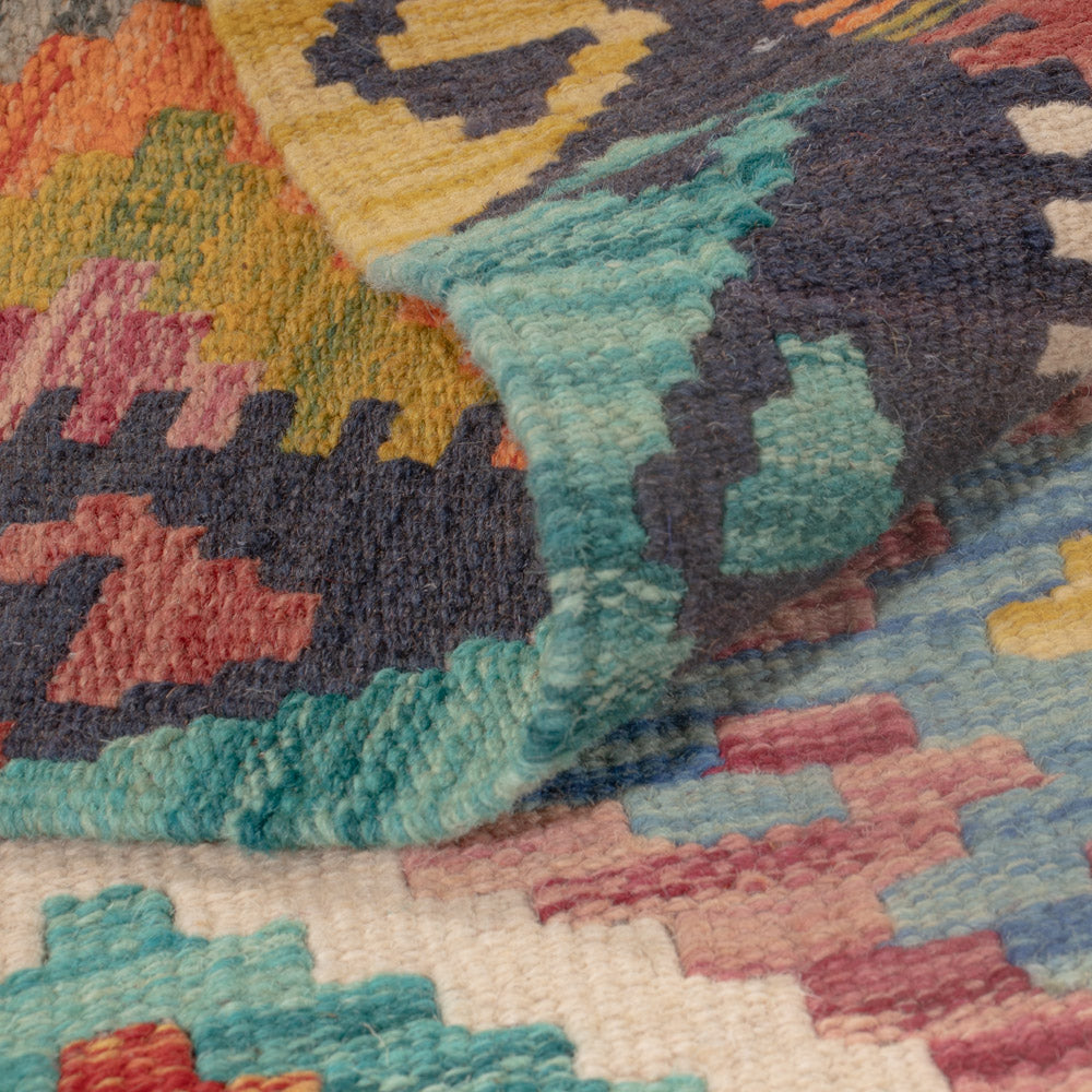 Dywan Kelim - Splash - 123 x 80 cm - wielokolorowy