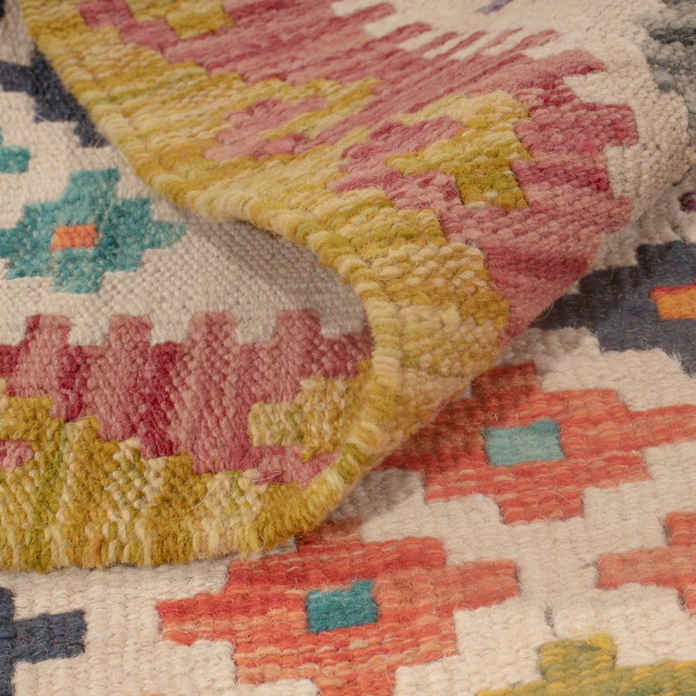 Dywan Kelim - Splash - 126 x 87 cm - wielokolorowy