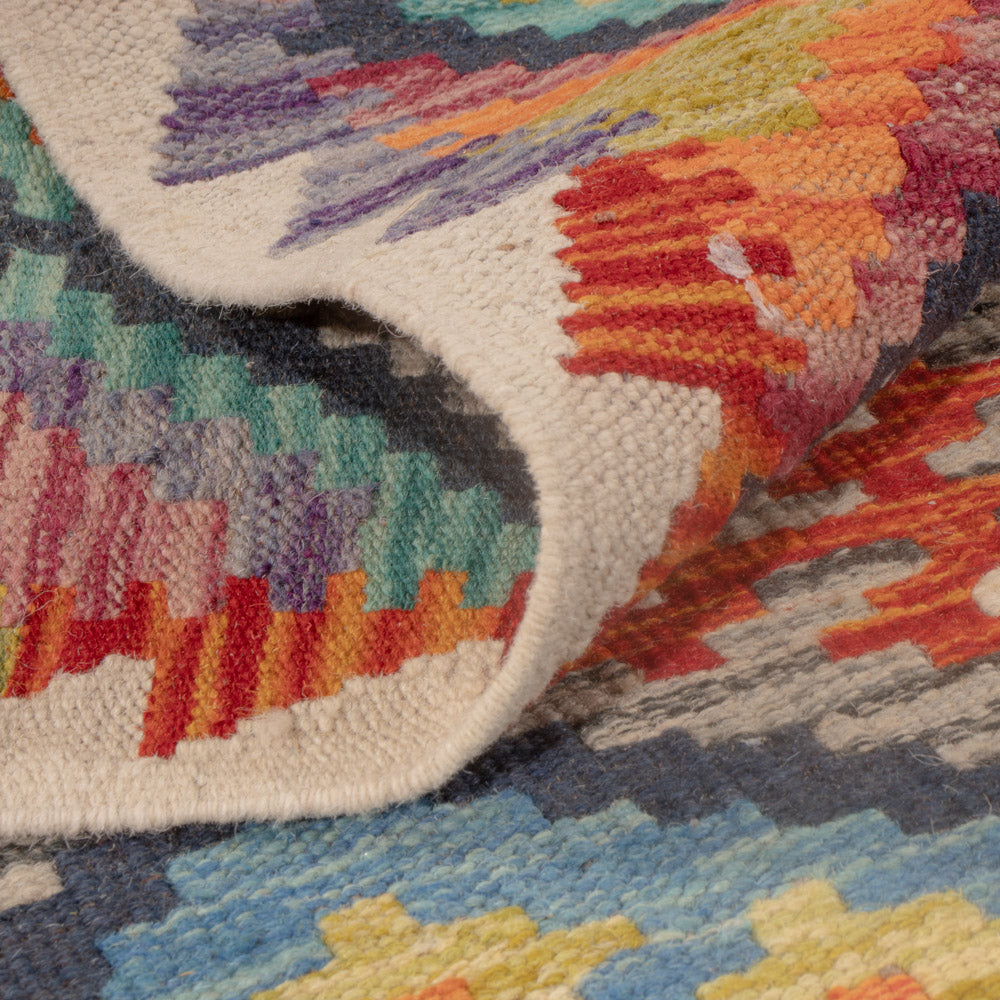 Dywan Kelim - Splash - 131 x 78 cm - wielokolorowy