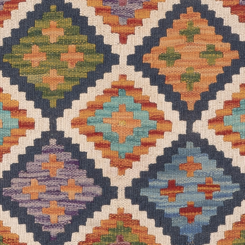 Dywan Kelim - Splash - 126 x 87 cm - wielokolorowy