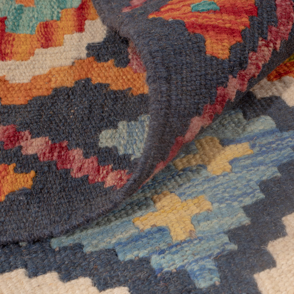 Dywan Kelim - Splash - 126 x 87 cm - wielokolorowy