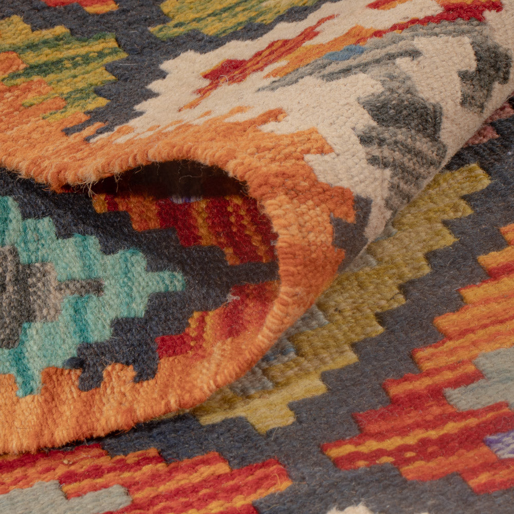 Dywan Kelim - Splash - 123 x 86 cm - wielokolorowy