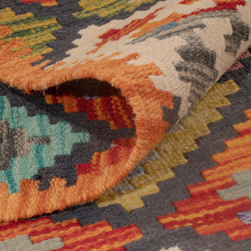 Dywan Kelim - Splash - 123 x 86 cm - wielokolorowy