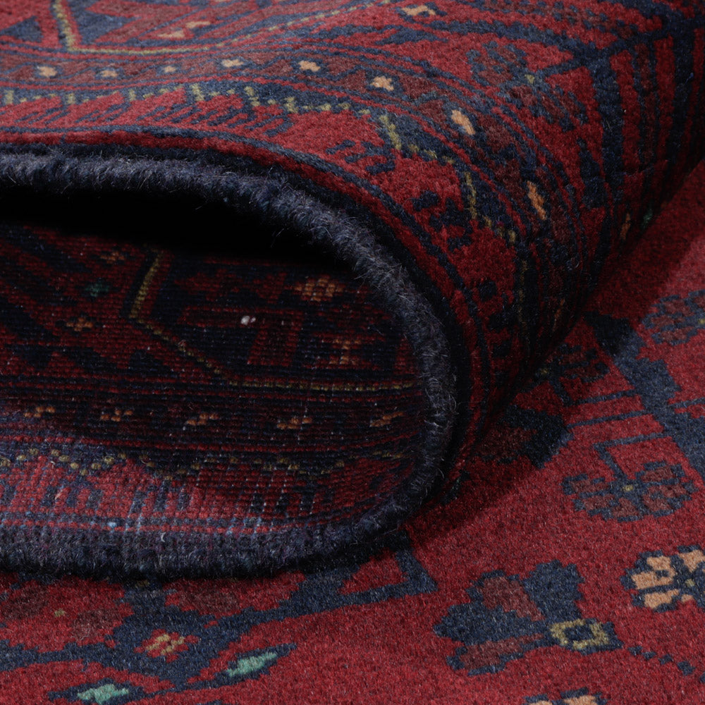 Afgański dywan - Kunduz - 200 x 147 cm - czerwony