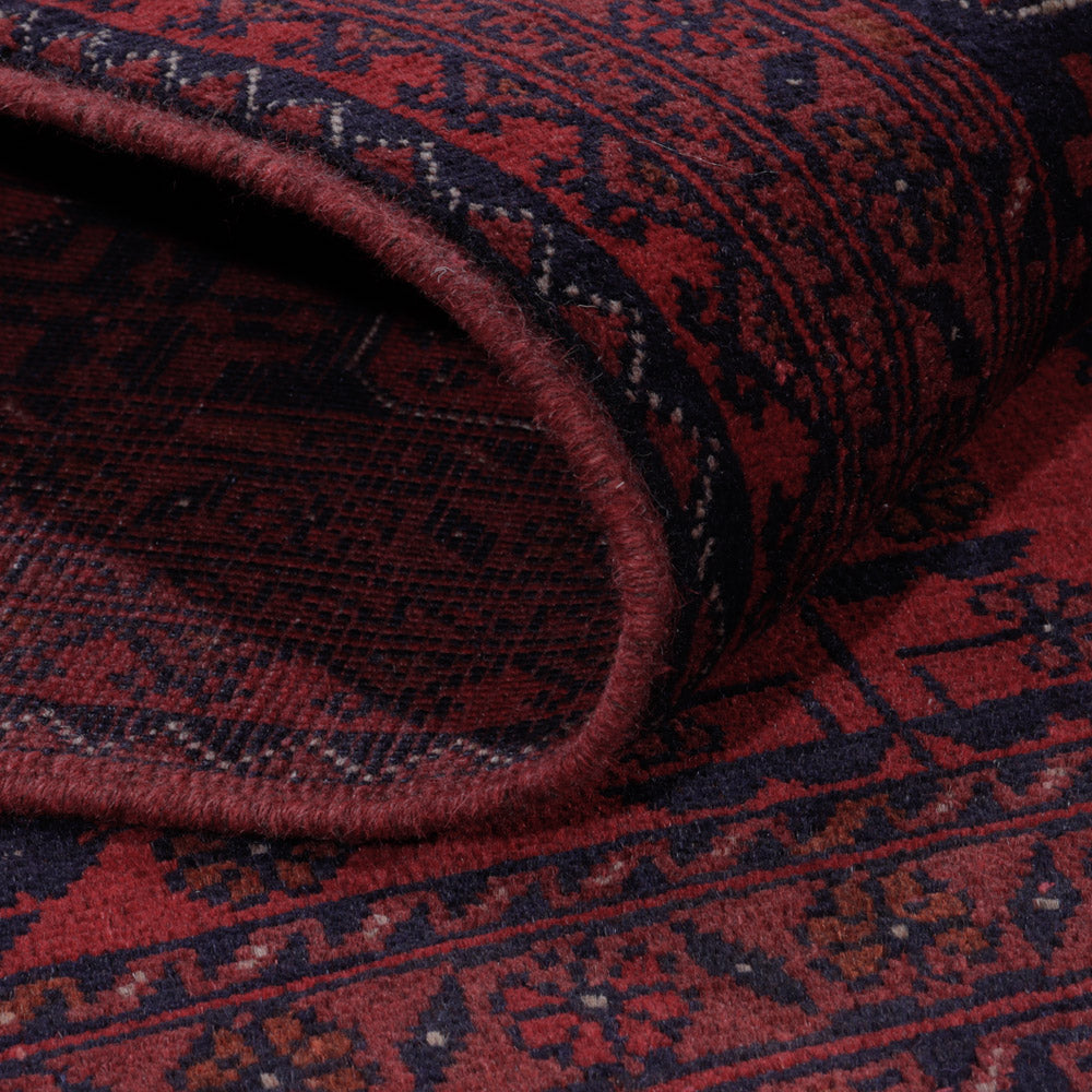 Afgański dywan - Kunduz - 196 x 151 cm - czerwony