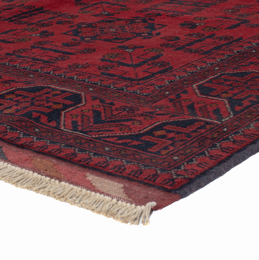 Afgański dywan - Kunduz - 191 x 155 cm - czerwony