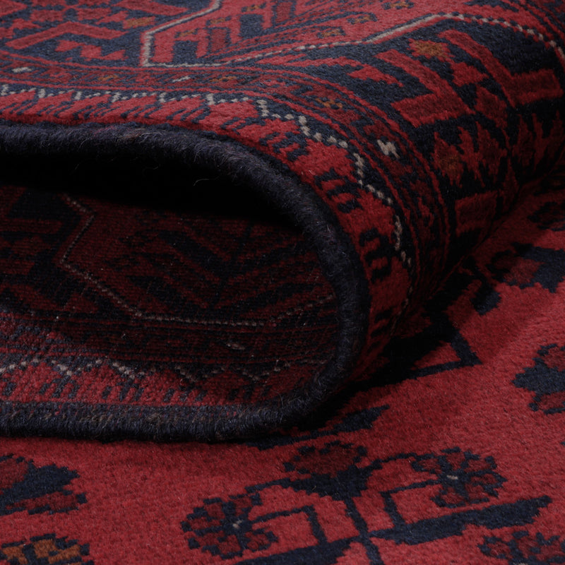 Afgański dywan - Kunduz - 191 x 155 cm - czerwony