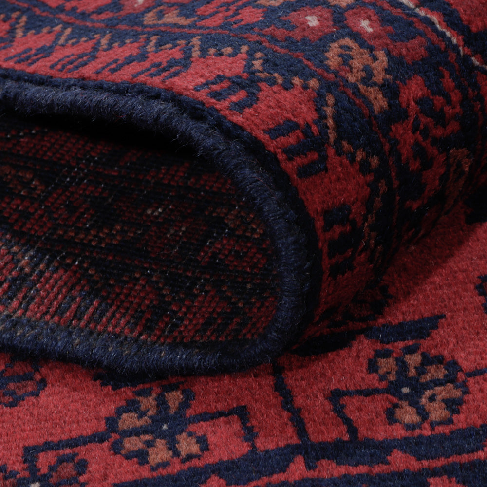 Afgański dywan - Kunduz - 196 x 151 cm - czerwony