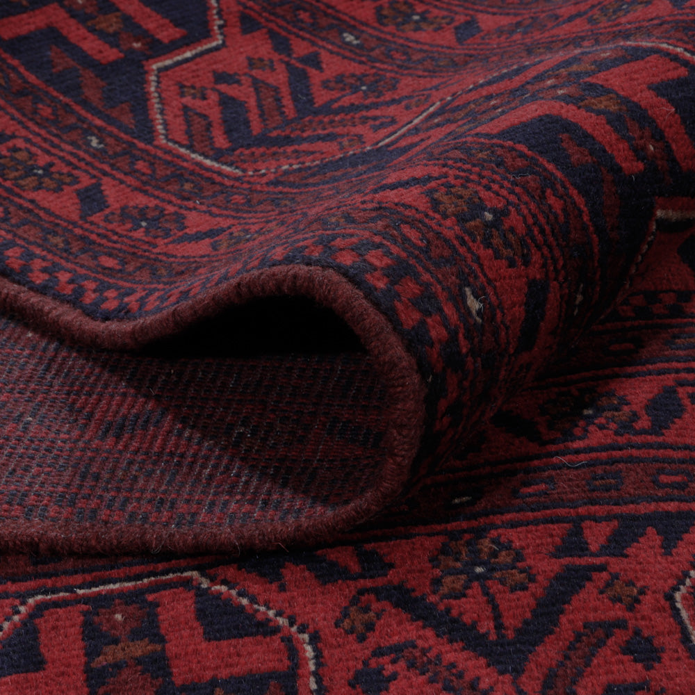 Afgański dywan - Kunduz - 191 x 151 cm - czerwony