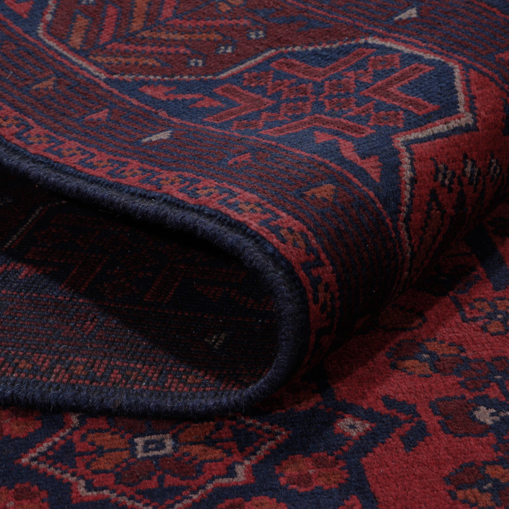 Afgański dywan - Kunduz - 196 x 149 cm - czerwony