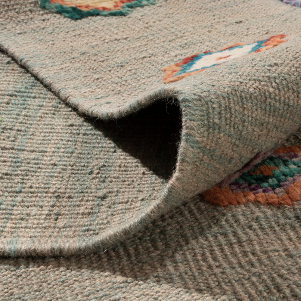 Kelim Teppich - Splash - 357 x 256 cm - grau