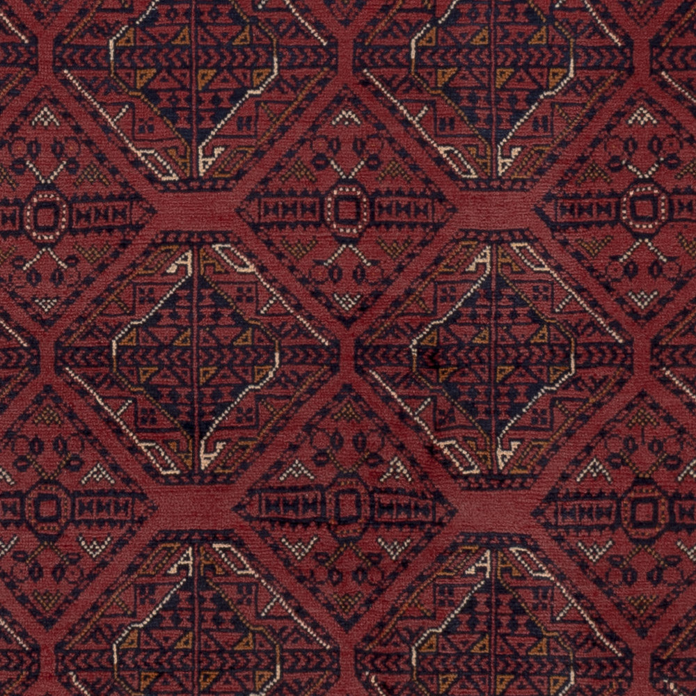 Dywan afgański - 191 x 151 cm - czerwony