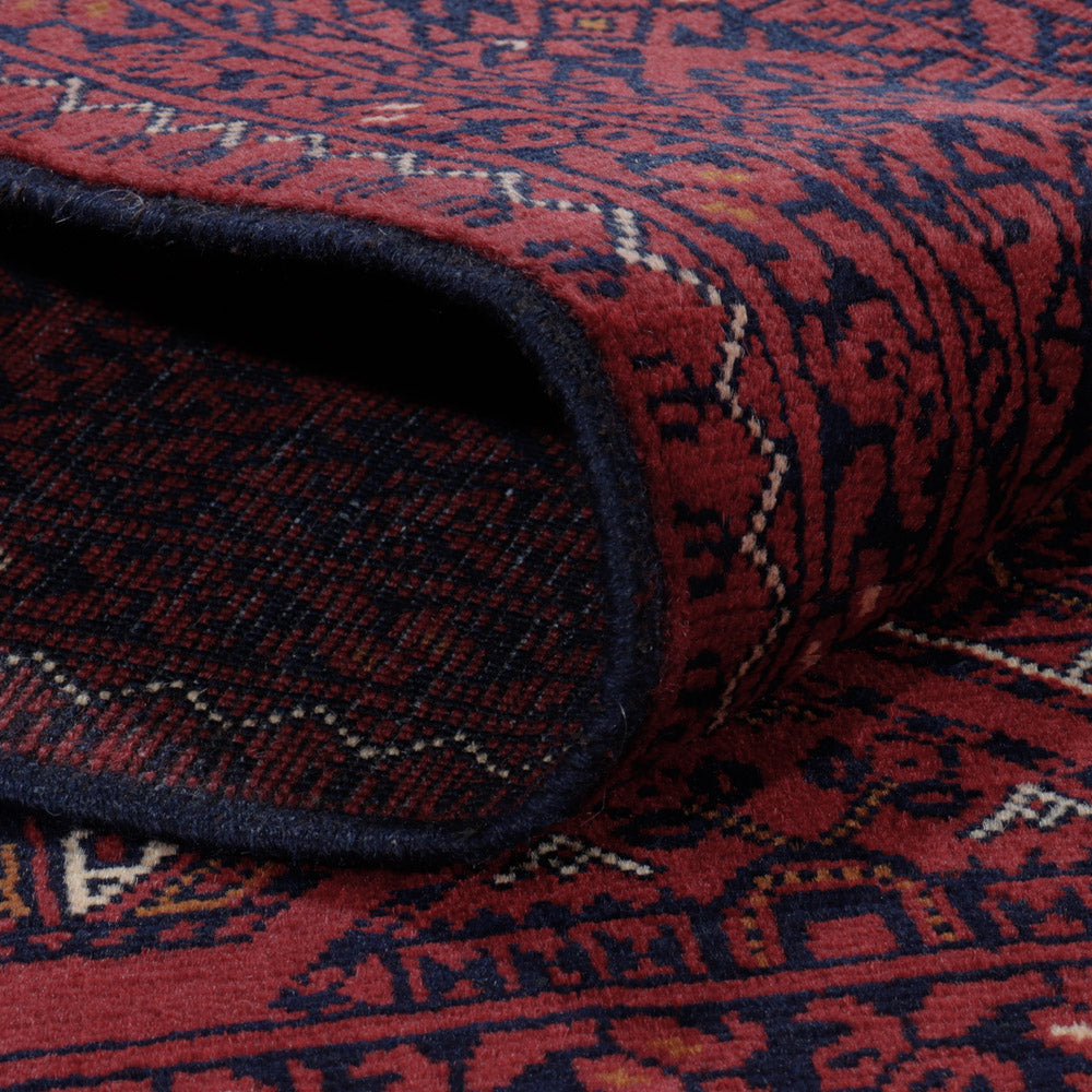 Dywan afgański - 191 x 151 cm - czerwony