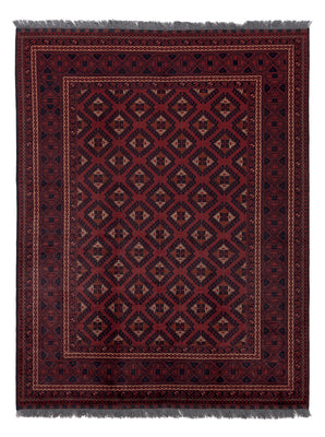 Afghan Teppich - 195 x 147 cm - rot