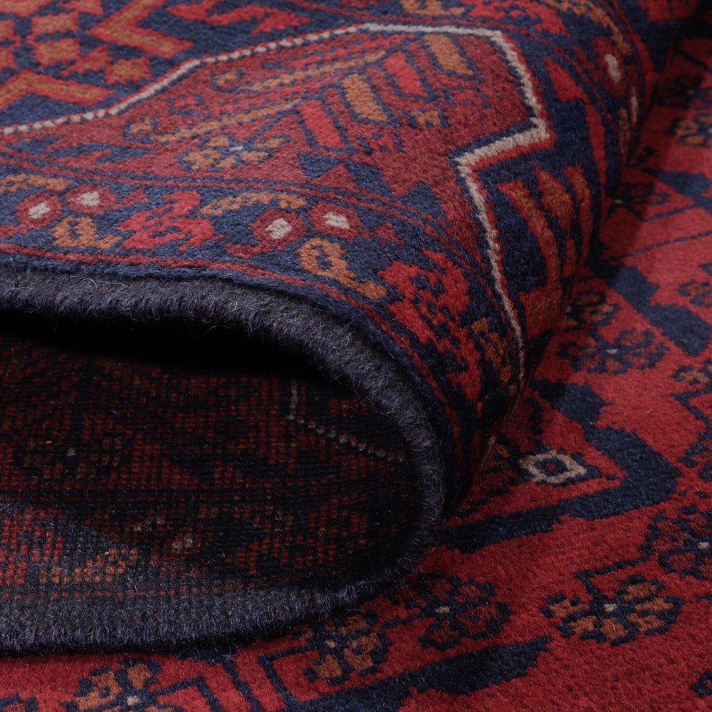 Afgański dywan - Kunduz - 193 x 149 cm - czerwony