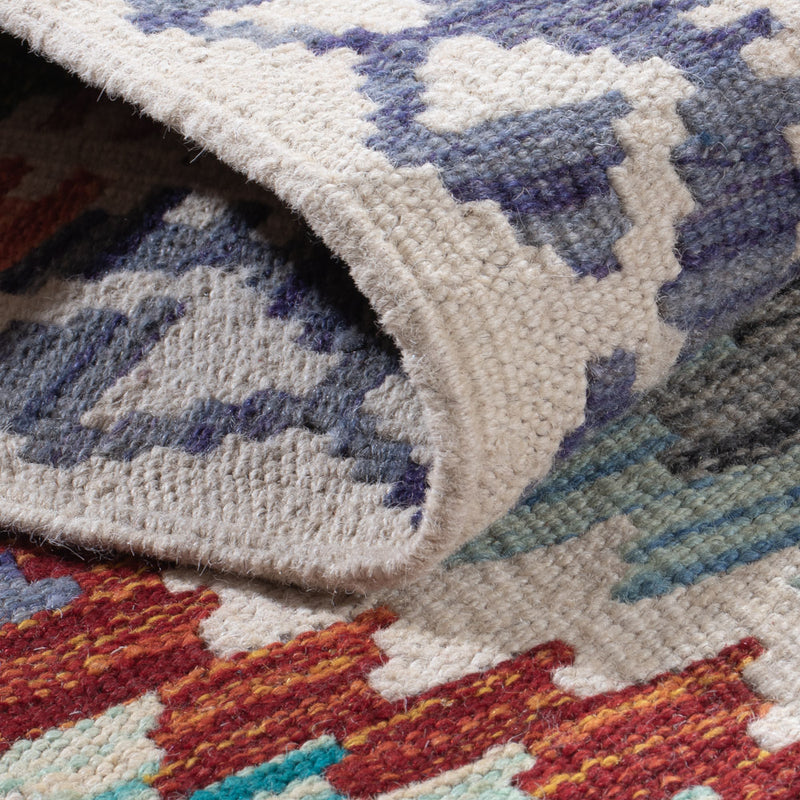 Läufer Kelim - Splash - 192 x 60 cm - mehrfarbig