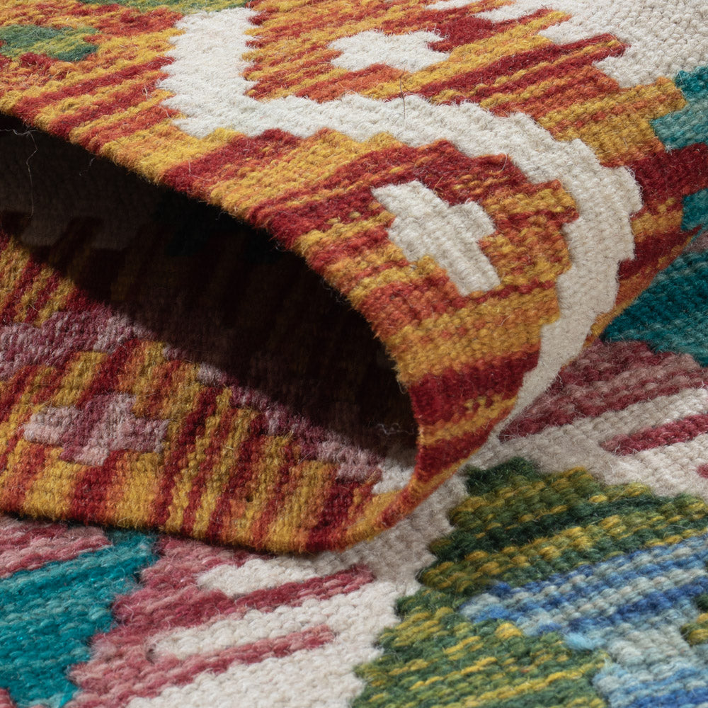 Läufer Kelim - Splash - 195 x 60 cm - mehrfarbig