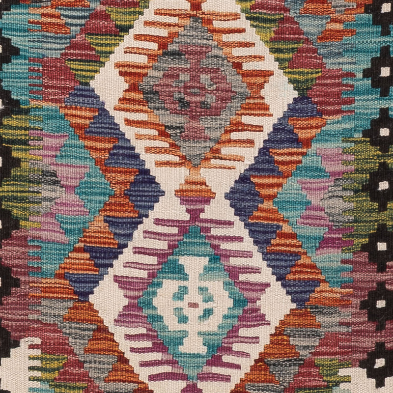 Läufer Kelim - Splash - 191 x 61 cm - mehrfarbig