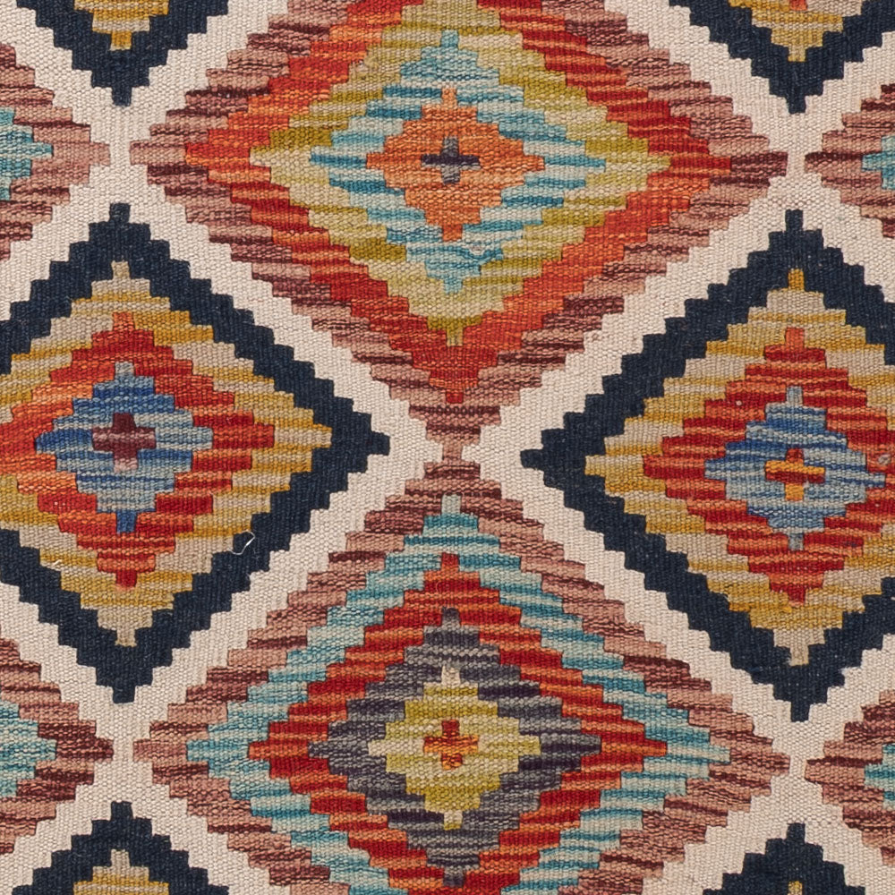 Läufer Kelim - Splash - 194 x 84 cm - mehrfarbig