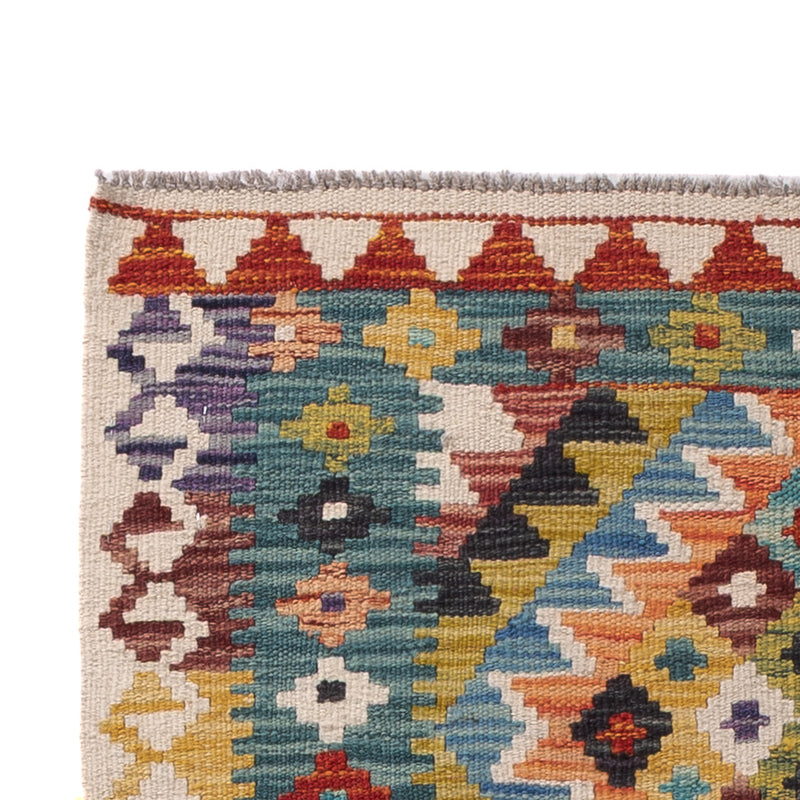 Läufer Kelim - Splash - 198 x 81 cm - mehrfarbig
