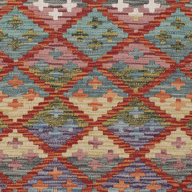 Läufer Kelim - Splash - 198 x 82 cm - mehrfarbig