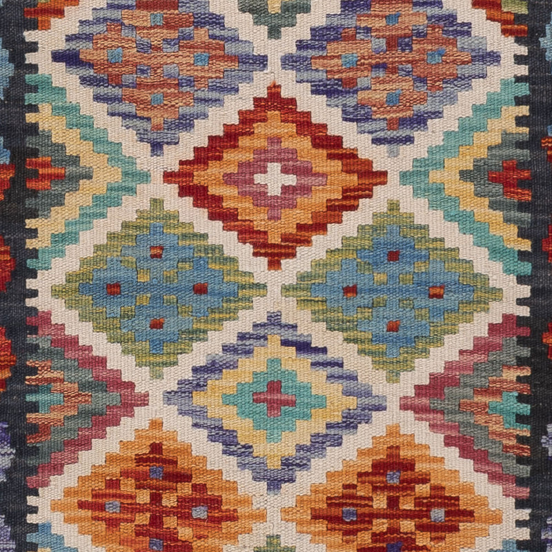 Läufer Kelim - Splash - 200 x 61 cm - mehrfarbig