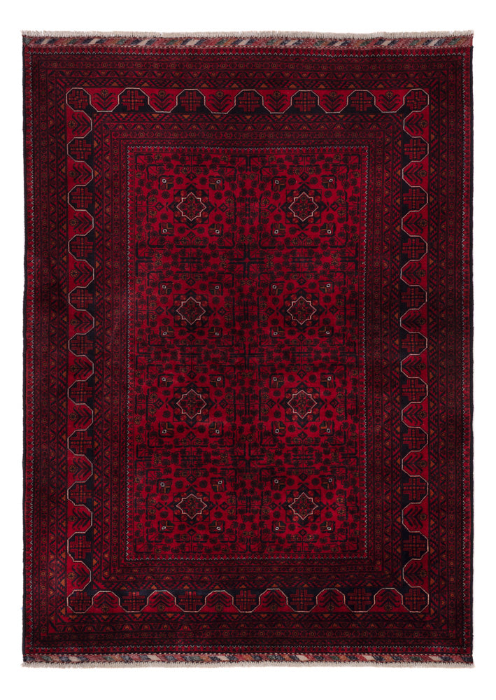 Afghan Teppich - Kunduz - 239 x 170 cm - dunkelrot