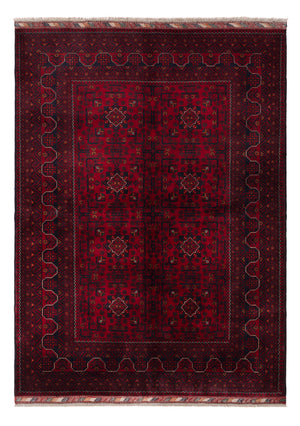 Afghan Teppich - Kunduz - 244 x 170 cm - dunkelrot