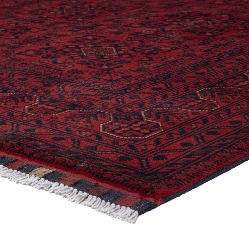 Afghan Teppich - Kunduz - 237 x 175 cm - dunkelrot