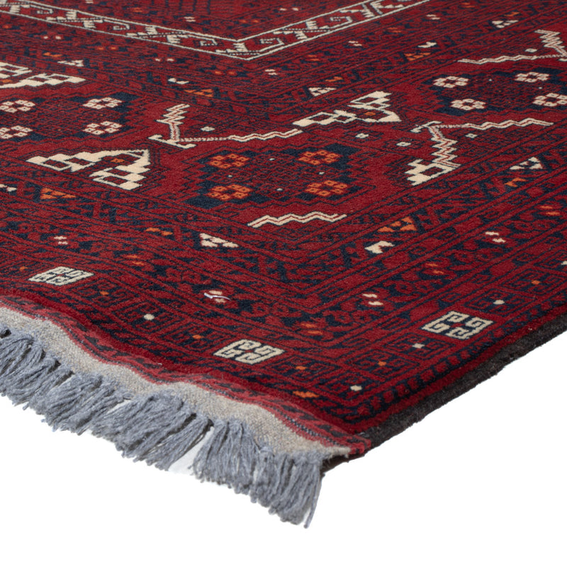 Afghan Teppich - 254 x 156 cm - dunkelrot