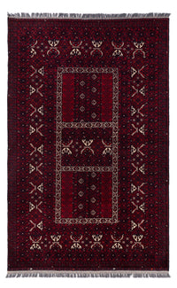 Afghan Teppich - 240 x 152 cm - dunkelrot