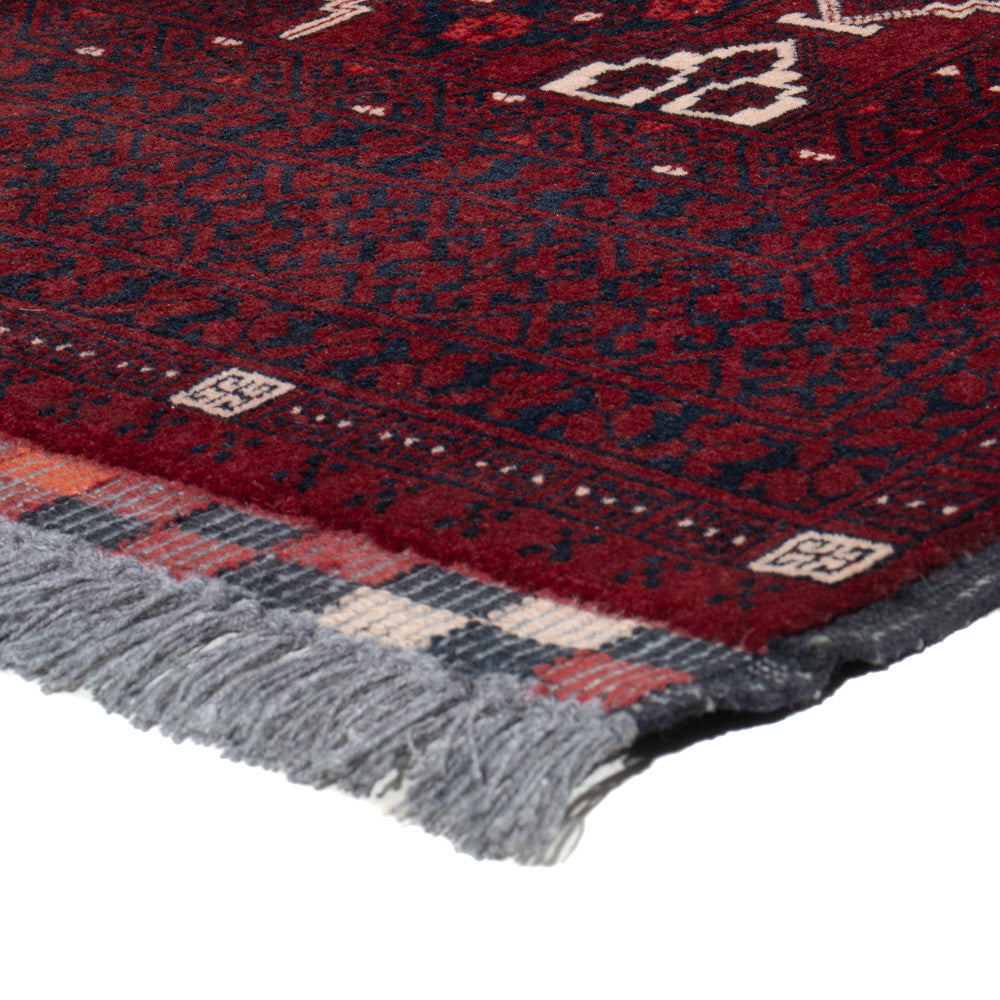 Afghan Teppich - 245 x 167 cm - dunkelrot
