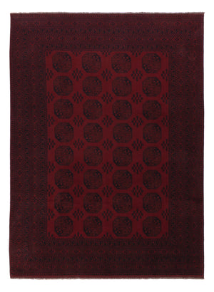 Afghan Teppich - Filpa - 346 x 255 cm - dunkelrot