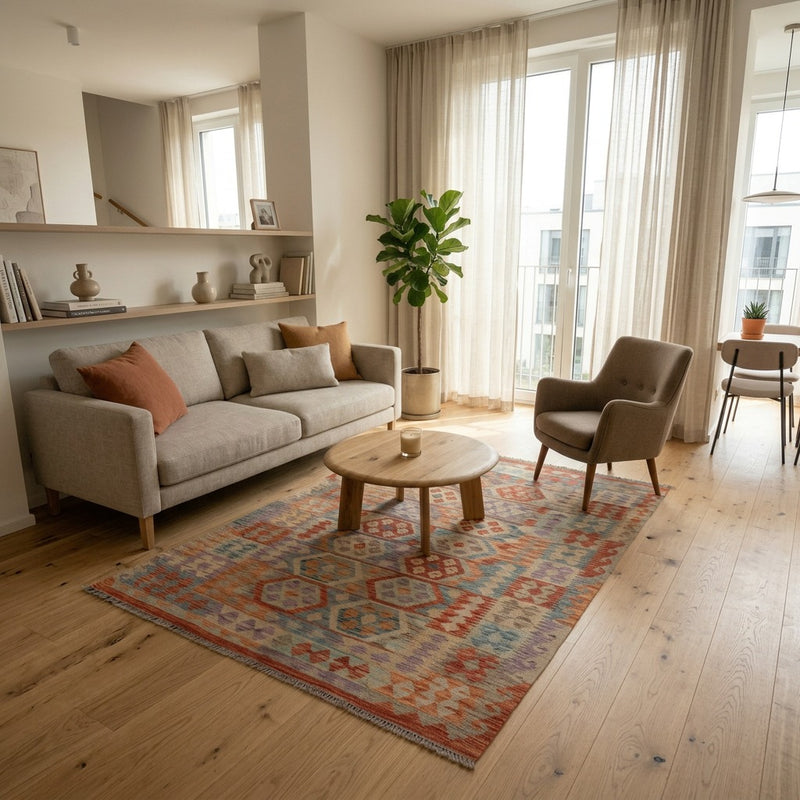 Kilim Maimana Dywan 192x146cm - Dywan wełniany