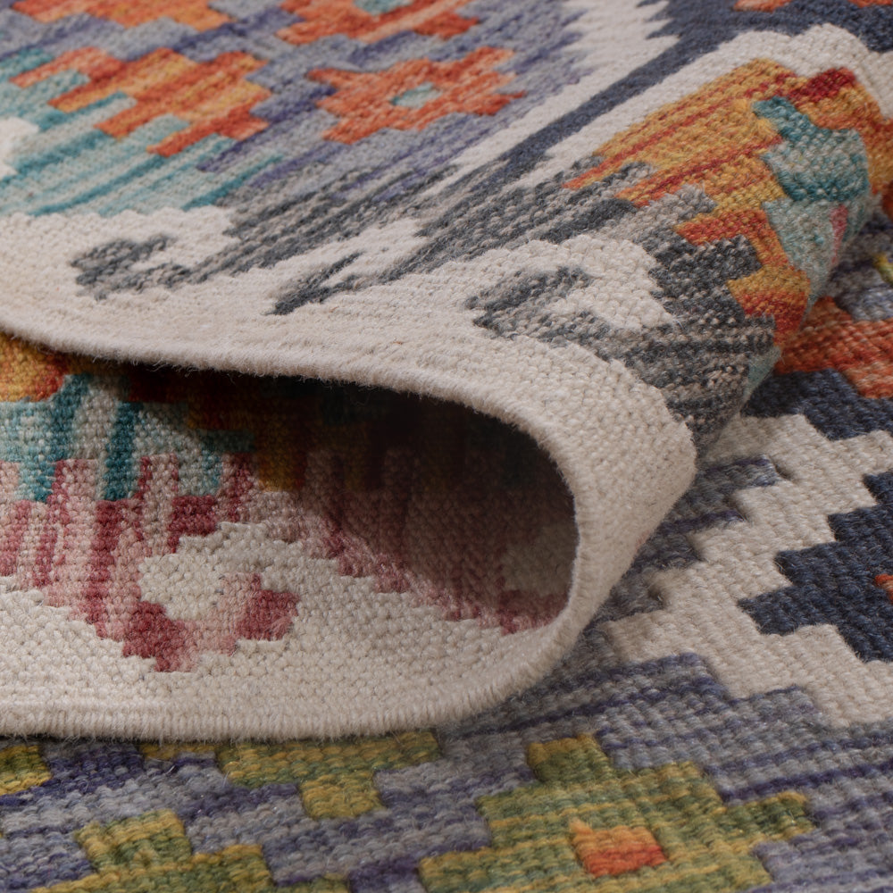 Kelim Teppich - Splash - 192 x 155 cm - mehrfarbig
