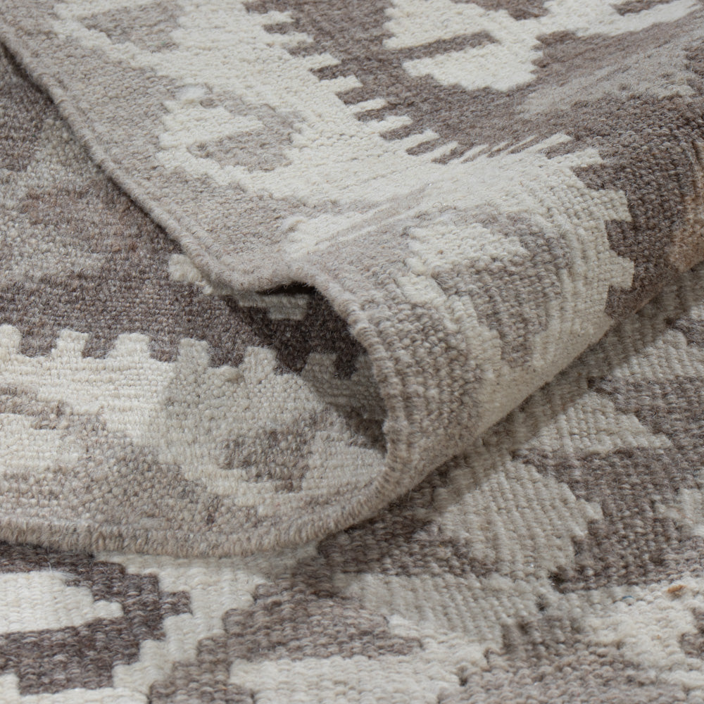 Kelim Teppich - Splash - 297 x 206 cm - hellgrau