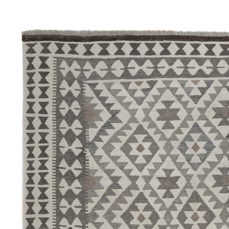 Kelim Teppich - Splash - 299 x 200 cm - hellgrau