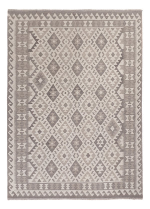 Kelim Teppich - Splash - 240 x 179 cm - hellgrau