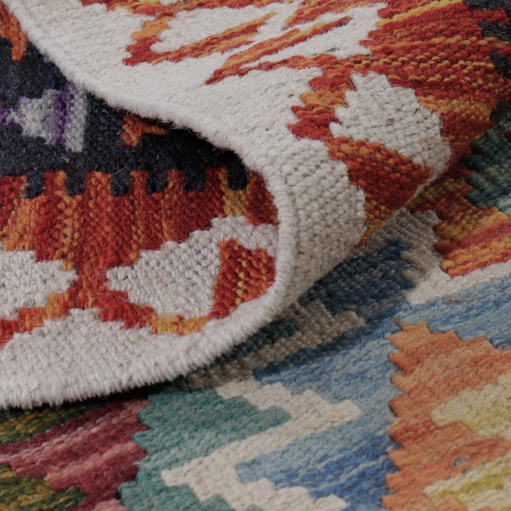 Kelim Teppich - Splash - 132 x 85 cm - mehrfarbig