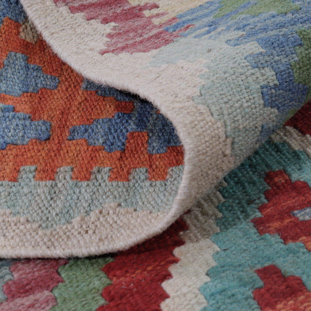 Kelim Teppich - Splash - 131 x 85 cm - mehrfarbig