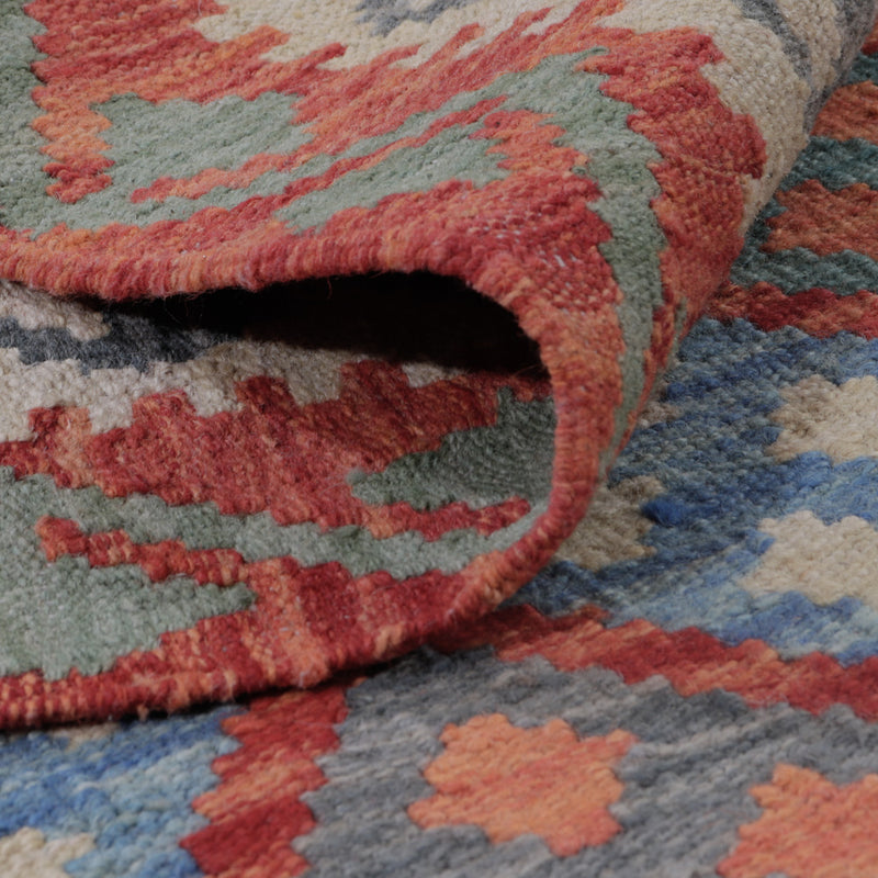 Dywan Kelim - Splash - 126 x 100 cm - wielokolorowy